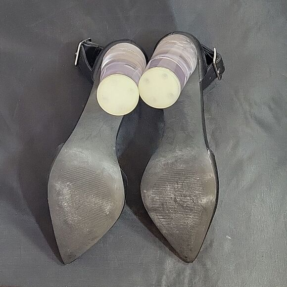 STEVE MADDEN MARGOT ANKLE STRAP CLEAR HEEL POINTED TOE WOMEN"S SHOE - Picture 12 of 15